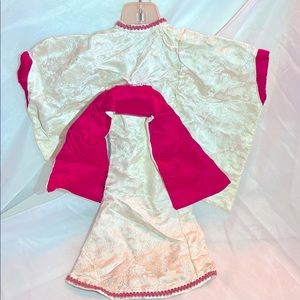 Vintage Baby Cream & Red Kimono Robe